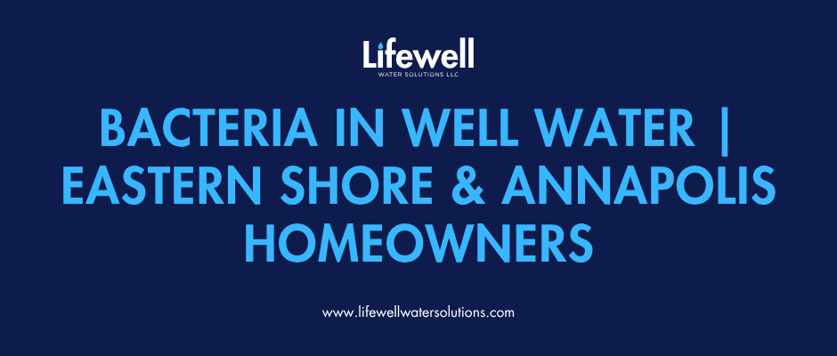 Bacteria in Well Water: Eastern Shore MD & Annapolis Guide - Lifewell Water Solutions LLC