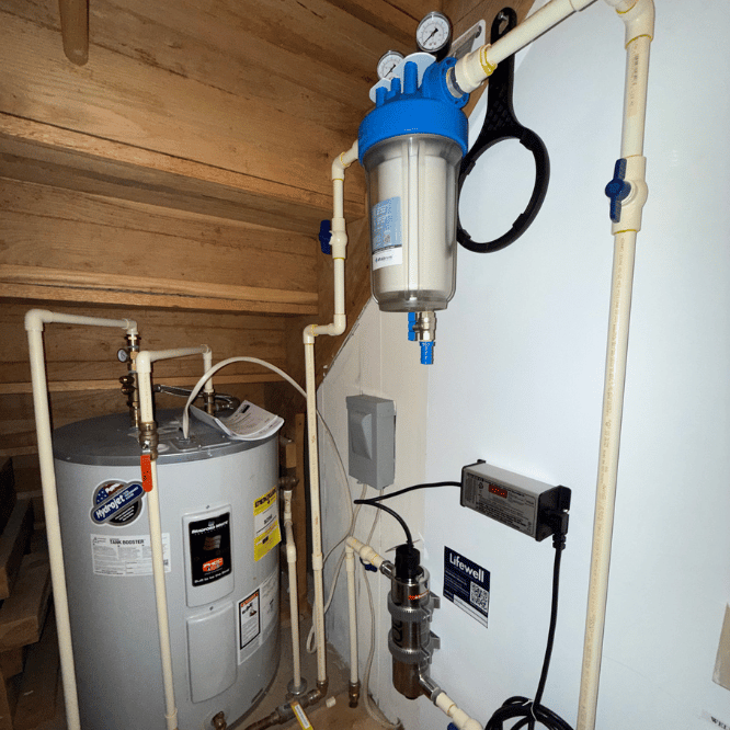 Sediment Filter and UV light Installed by Lifewell Water Solutions 