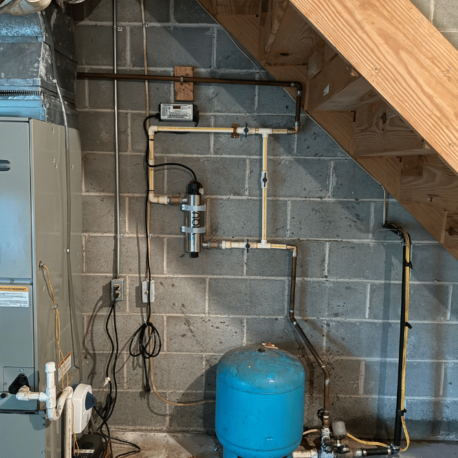 Photo of a UV light for water treatment installed by Lifewell Water Solutions in Easton, Md