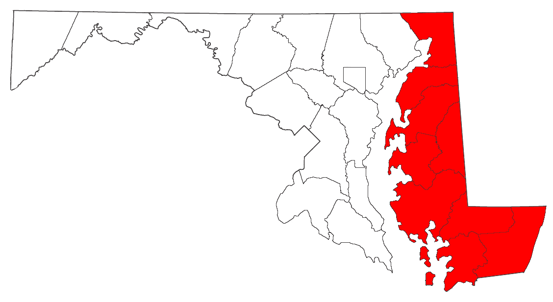Eastern Shore County Map